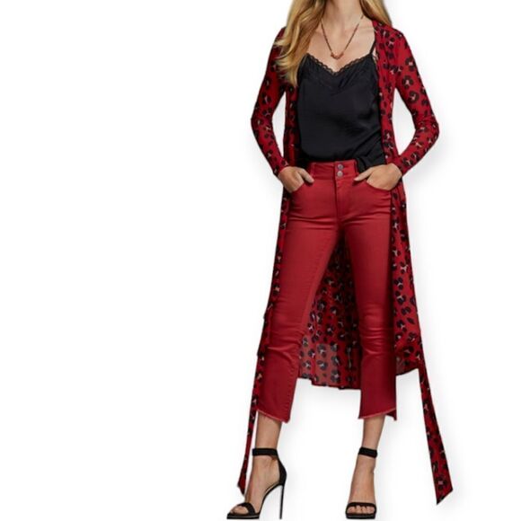 Cabi red leopard siren wrap dress, xxl - Picture 3 of 14